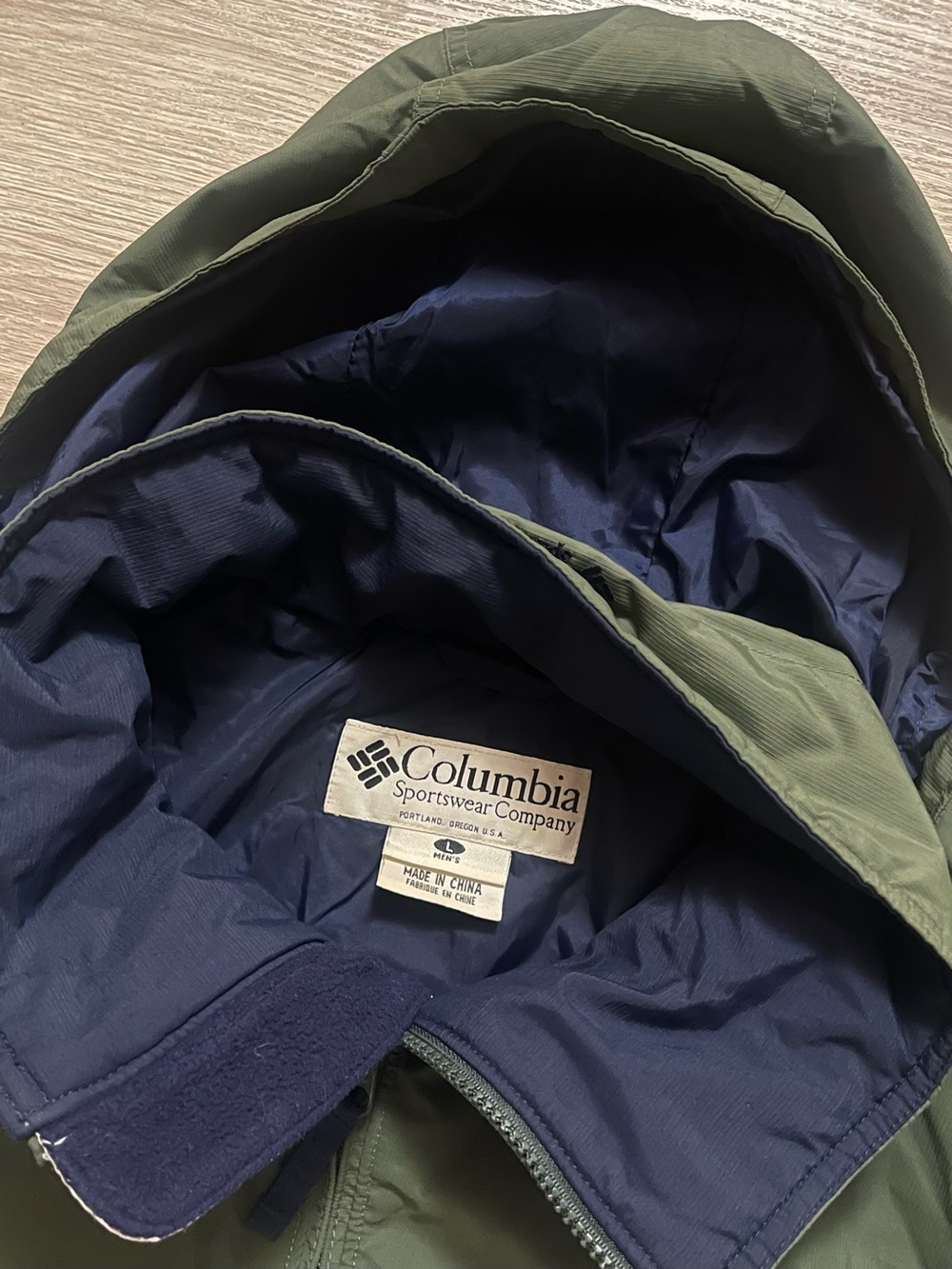 Men’s Retro Columbia Hooded Raincoat Utility Jacket Hiking Sportswear Outdoor